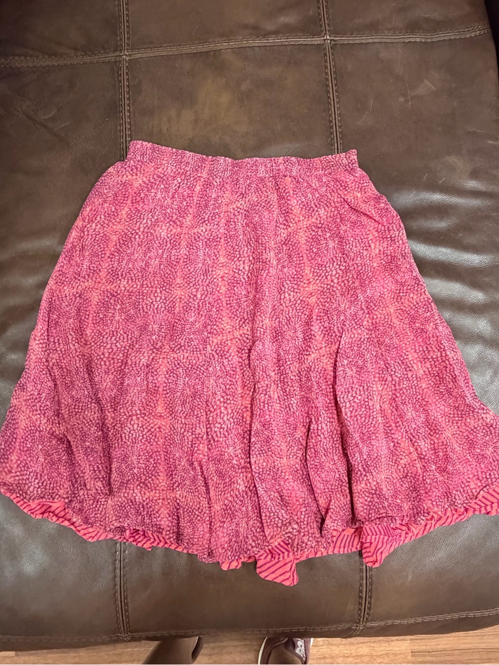 Coldwater Creek Pink Patterned reversible Circle Skirt #100